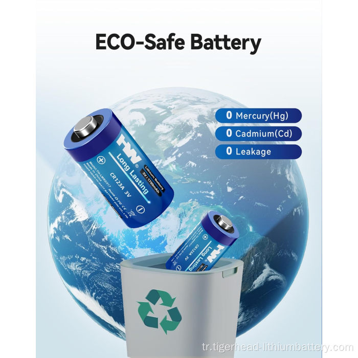 12PCS 3V CR123A 1700mAh Lityum Pil